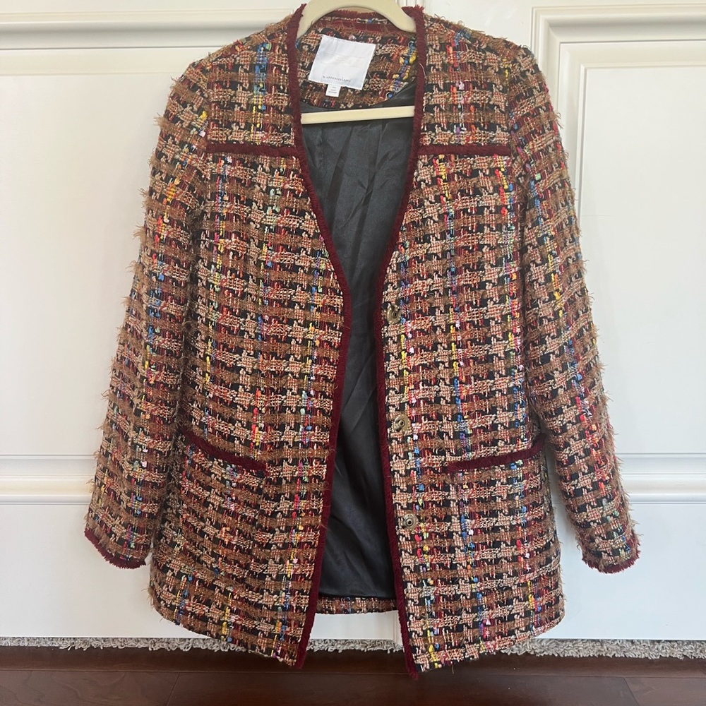 Anthro Multicolor Tweed Women's Jacket
